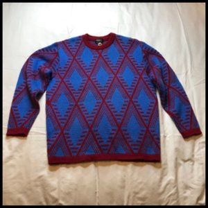 Rare Vintage Wool Made in West Germany Ski Type Pull Over Sweater Size L